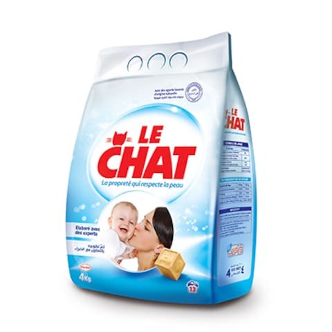 Le Chat Sensitive Low foam Powder Laundry Detergent 4KG for Sensitive Skin