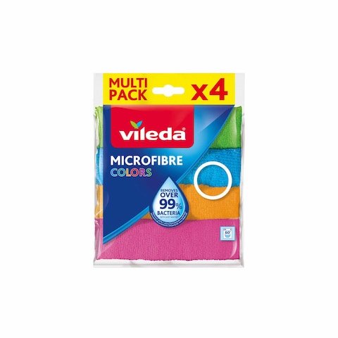 Vileda Multi Purpose Microfiber Cloth Rolls 4 Pieces