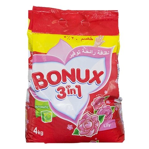 Bonux Soft 3 In 1 Color Detergent Powder 4KG 20Percent Off