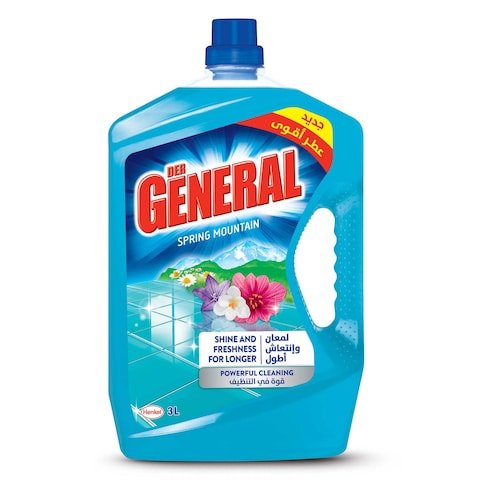 Der General All purpose Cleaner Liquid New Shine And Freshness with Stronger Perfume 3L Spring Mountain