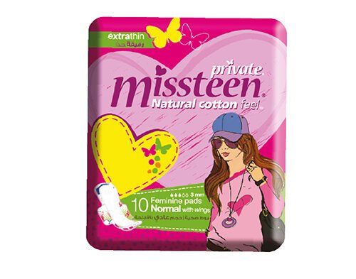 Private Extra Thin Miss Teen Ladies Pads 10 Count