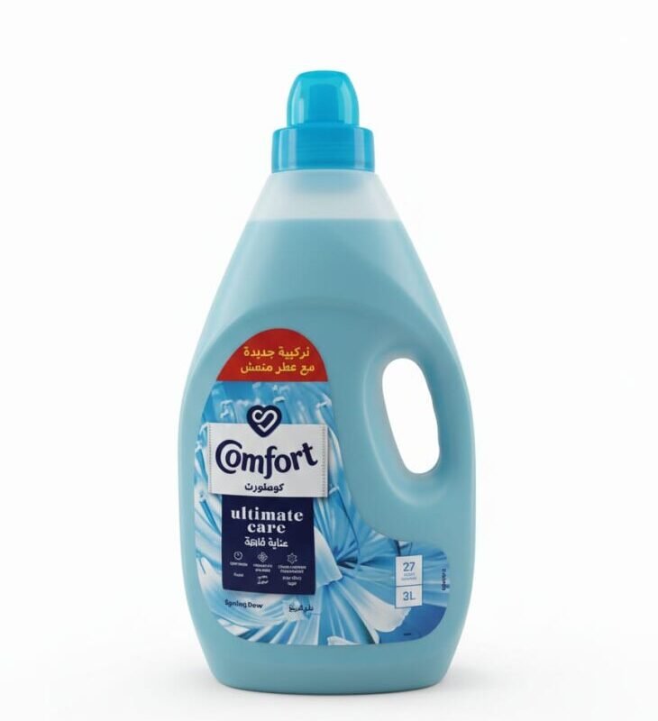 Comfort Long Lasting Fragrance Spring Dew Fabric Softener 3L