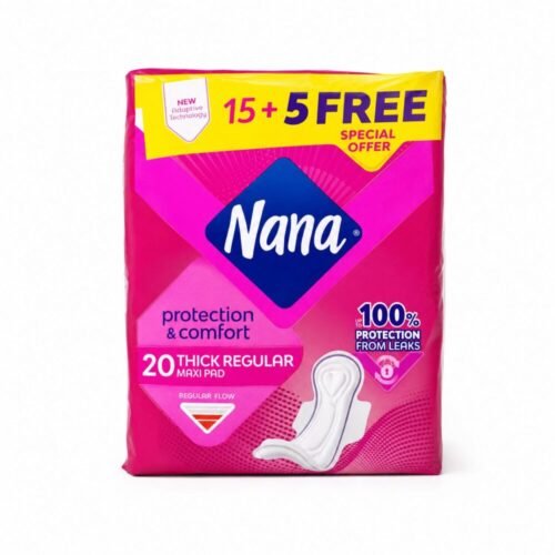 "Nana" Protection & Comfort 20 pads Maxi thick Regular - نانا فوط صحيّة ماكسي سميكة متوسطة للتدفق المتوسط
