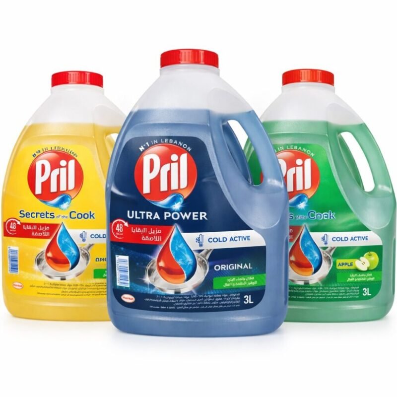 "Pril" Cold Active Dishwashing Liquid 3L - سائل غسيل الصحون بريل فعّال بالماء البارد