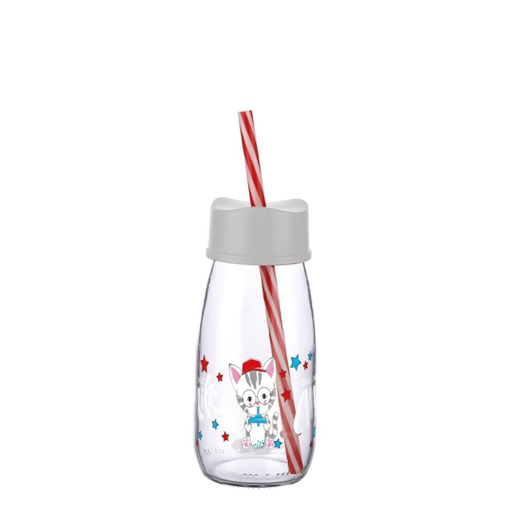 Pam Milk Bottle with Straw