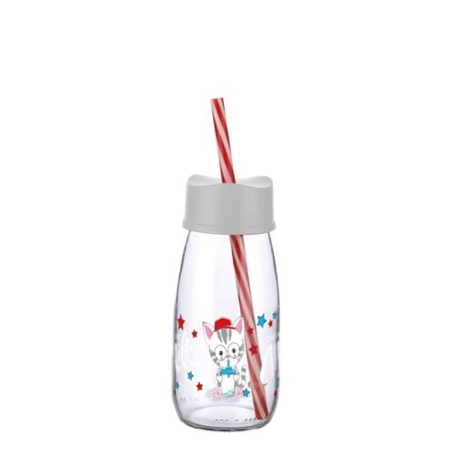 Pam Milk Bottle with Straw