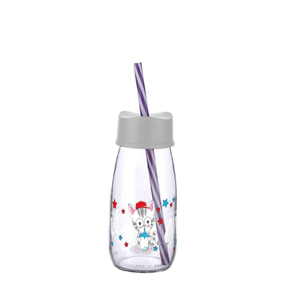 Pam Milk Bottle with Straw