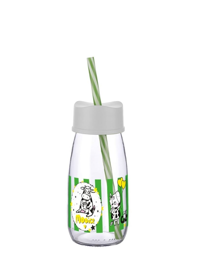 Pam Milk Bottle with Straw