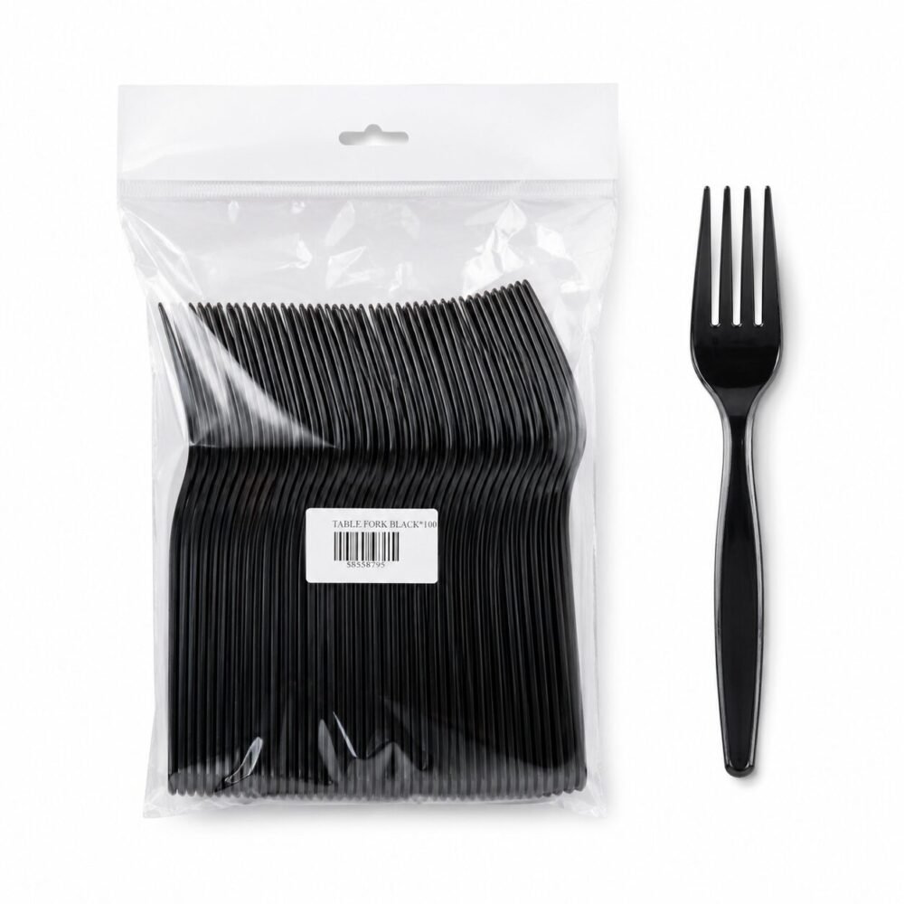 "Bekaplast" Thick Fork 18 cm 100 pcs - شوك بلاستيك