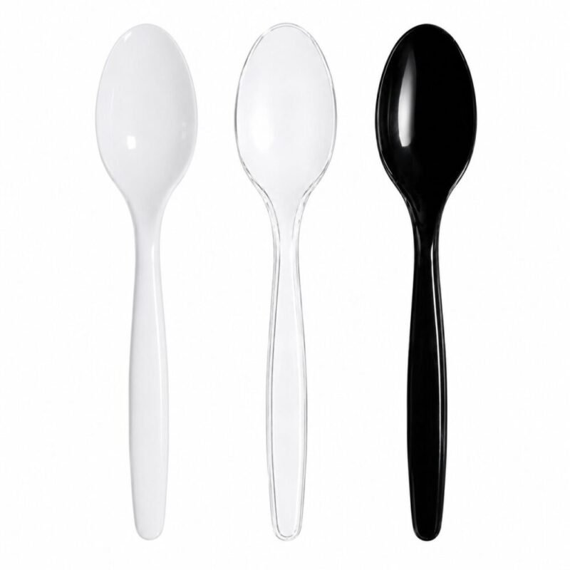 "Bekaplast" Thick Spoon 18 cm 100 pcs - ملاعق بلاستيك