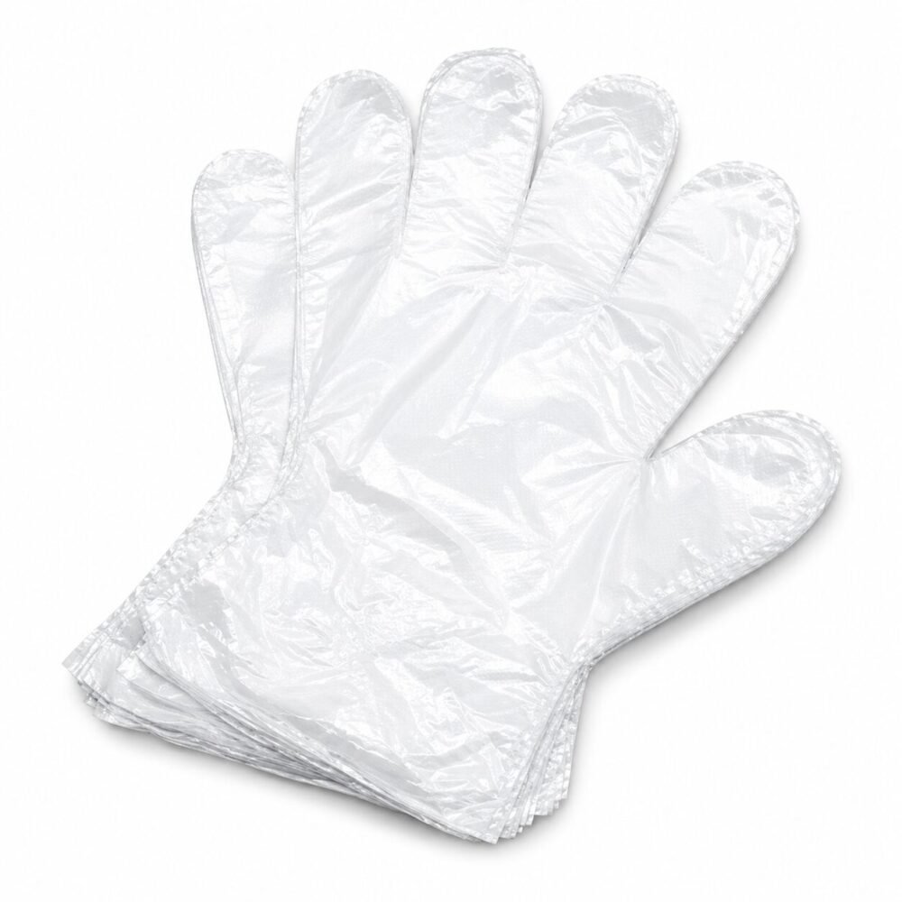 Clear Disposable Plastic Gloves 100/500 pcs - كيان كفوف شفافه للإستعمال مرة واحدة