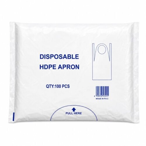 Disposable HDPE Apron 100 pcs - مريول بلاستيكي أحادي الإستخدام