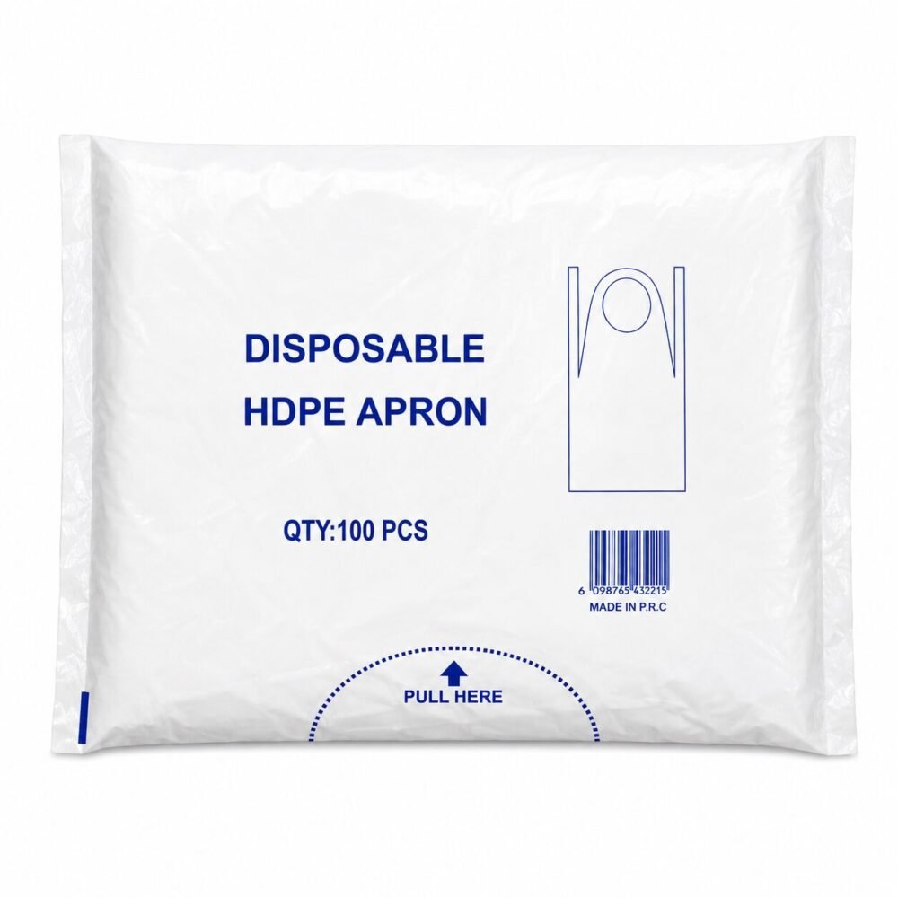 Disposable HDPE Apron 100 pcs - مريول بلاستيكي أحادي الإستخدام