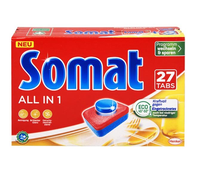 SOMAT dishwasher detergent All in 1 27 tabs 475.2g