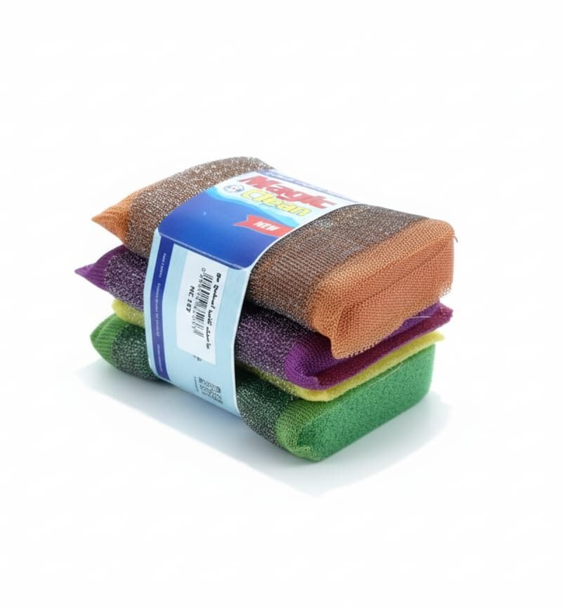 Magic Clean Sponge With Scrubber *3