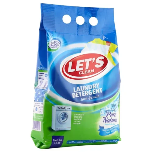 Let's Clean - Detergent Powder For Automatic Machine - 1.5Kg - Pure Nature LET’S CLEAN Laundry Powder