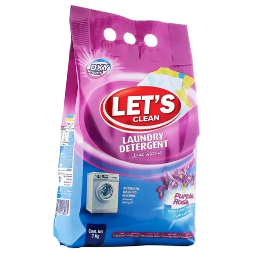 Let's Clean - Detergent Powder For Automatic Machine - 2Kg - Purple Rose LET’S CLEAN Laundry Powder