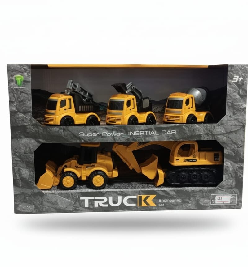 Construction Truck Toy Set – 5 Pieces