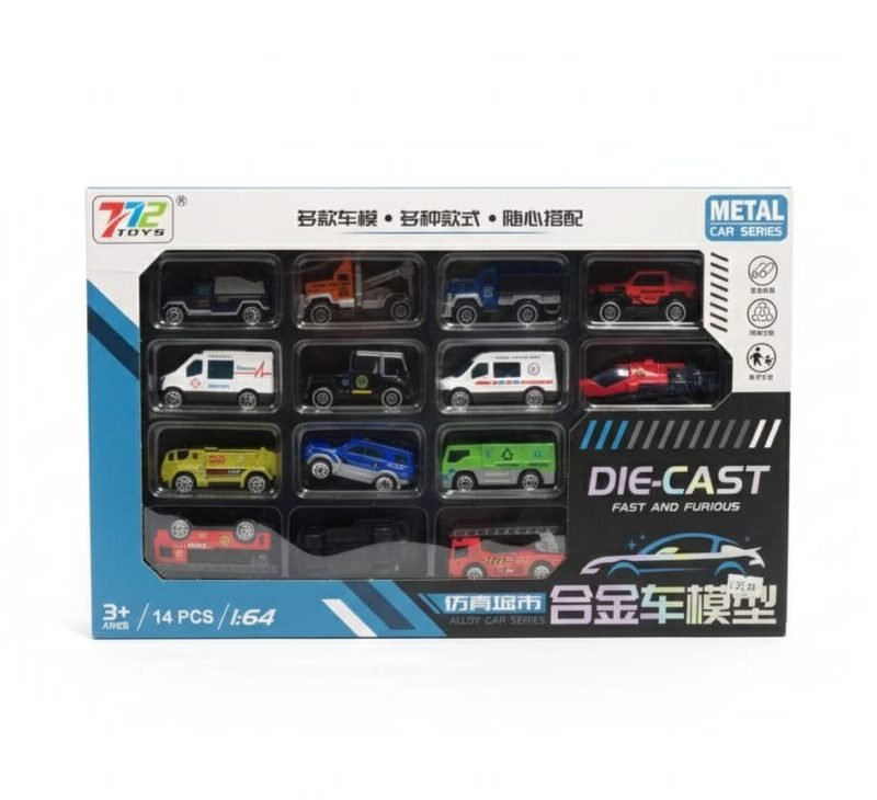 Metal Die-Cast Car Series - 14-Piece