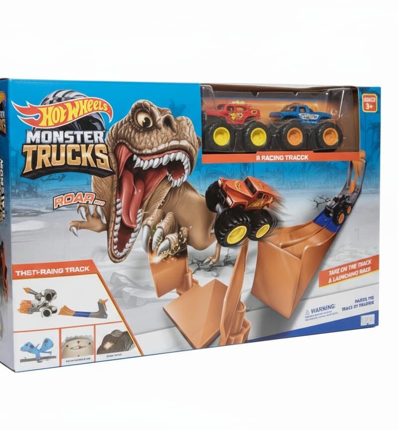 Hot Wheels Monster Trucks Roar Racing Track Set