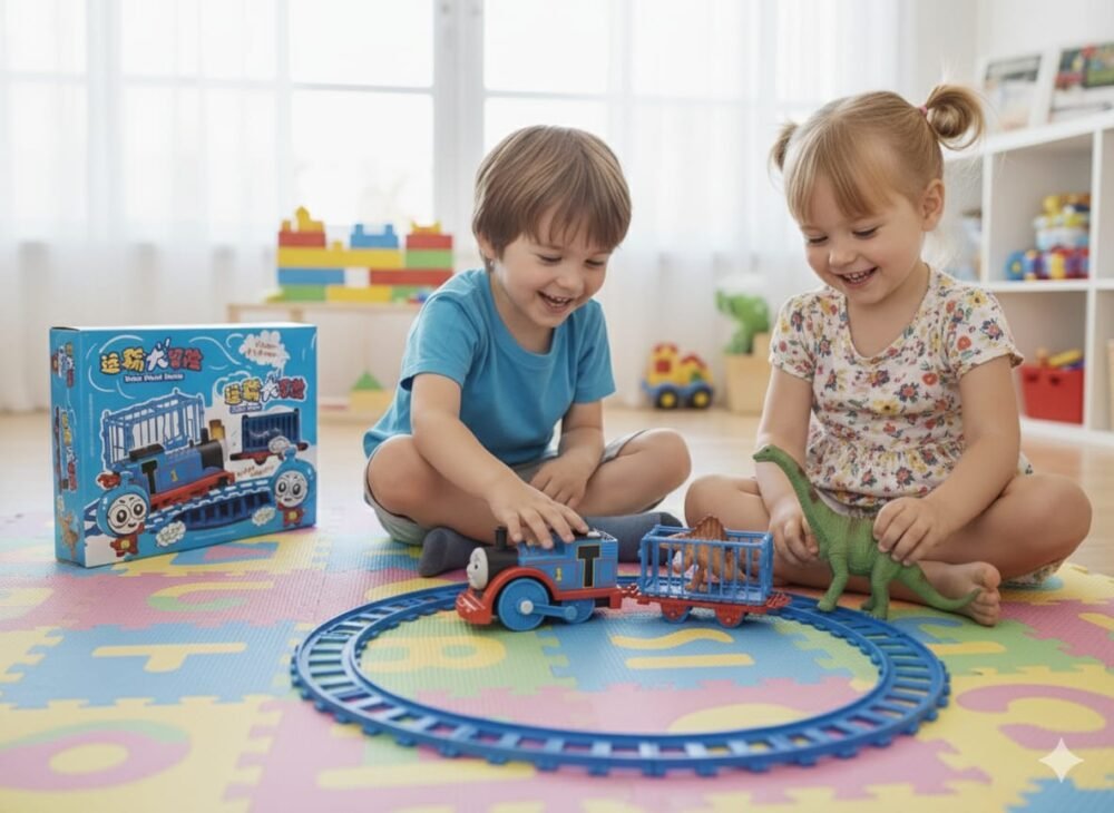 Dinosaur Adventure Train Track Set