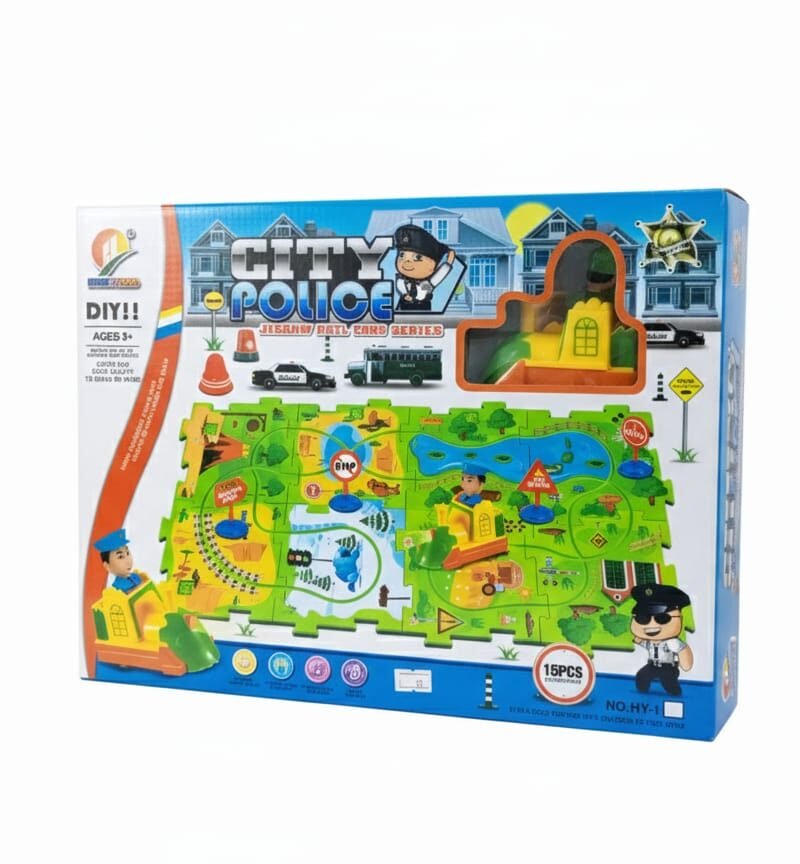City Police DIY Jigsaw Mat Cars Series