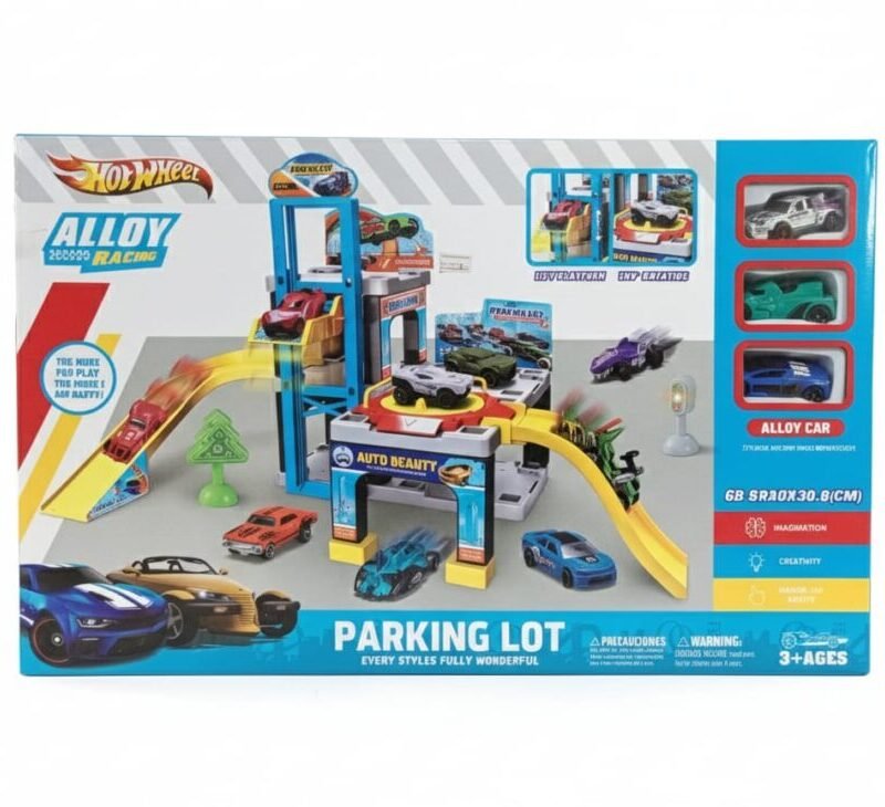 Hot Wheels Alloy Racing Parking Lot: Turbo Fun