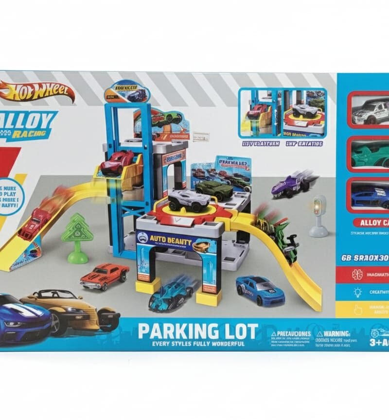 Hot Wheels Alloy Racing Parking Lot: Turbo Fun