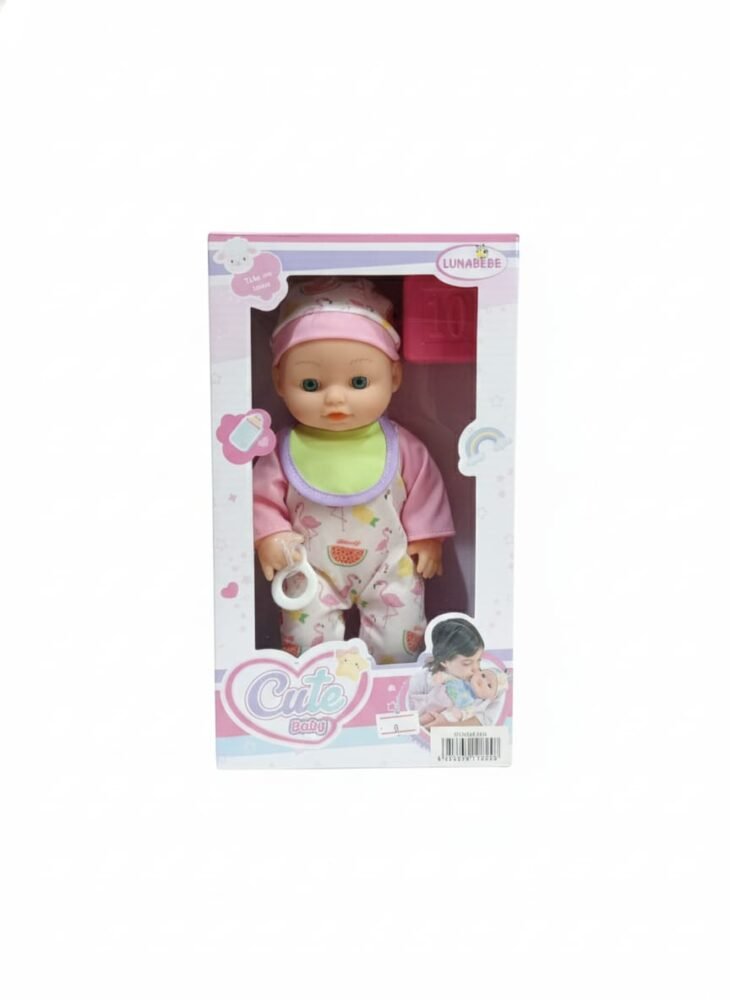 LUNABEBE Cute Baby Doll in Flamingo Jumpsuit