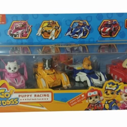 Super Dogs Puppy Racing—4-Car Set