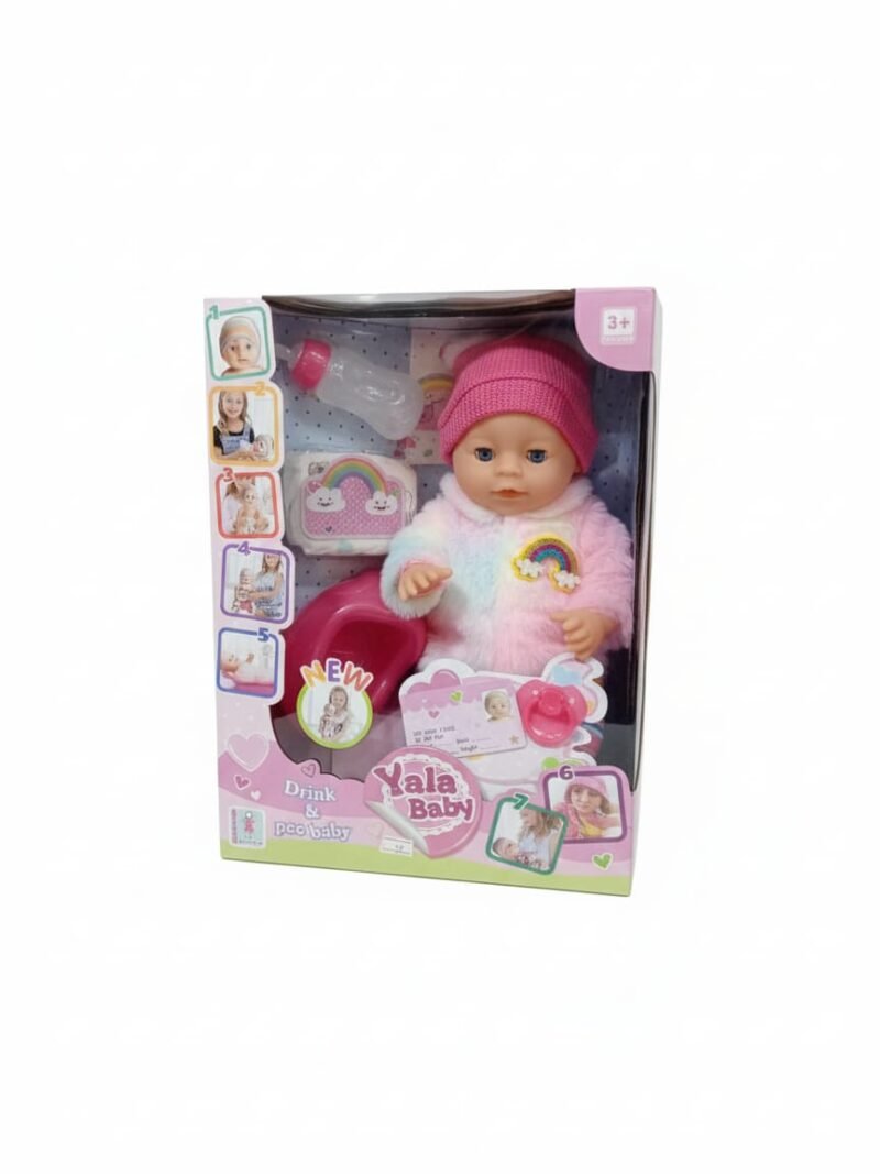 Yala Baby "Drink & Pee" Rainbow Cuddle Doll Playset