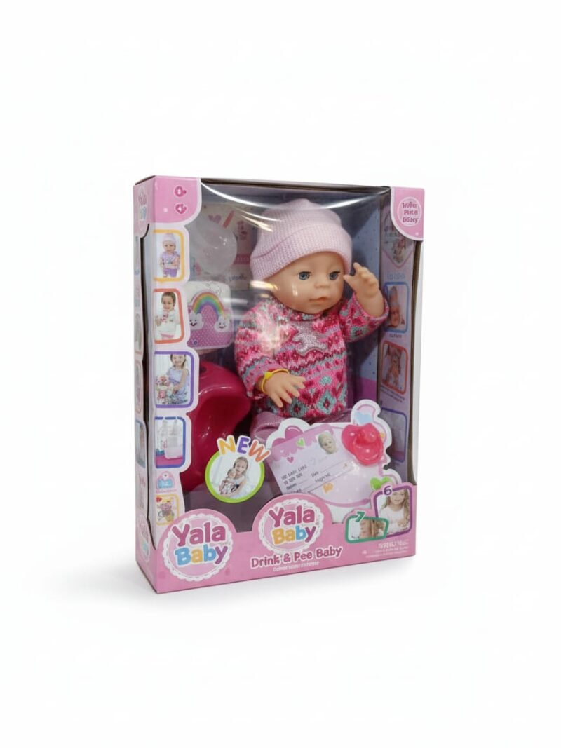 Yala Baby "Drink & Pee" Cozy Sweater Doll Playset