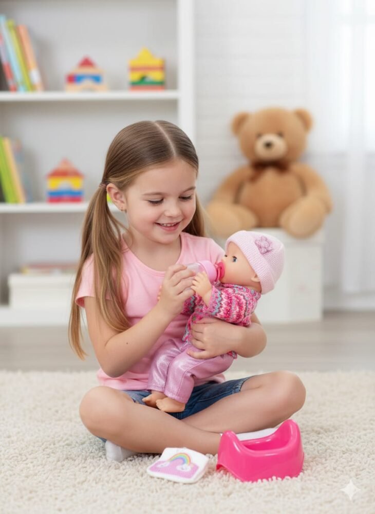 Yala Baby "Drink & Pee" Cozy Sweater Doll Playset