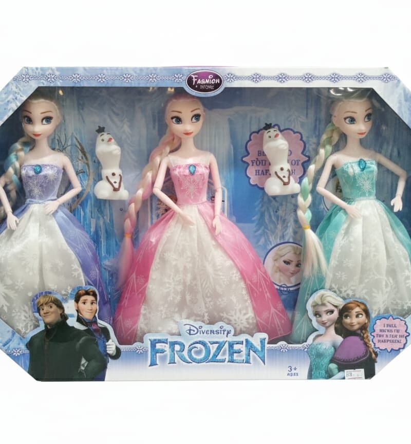 Triple Princess Dream Doll Collection with Olaf Accessories