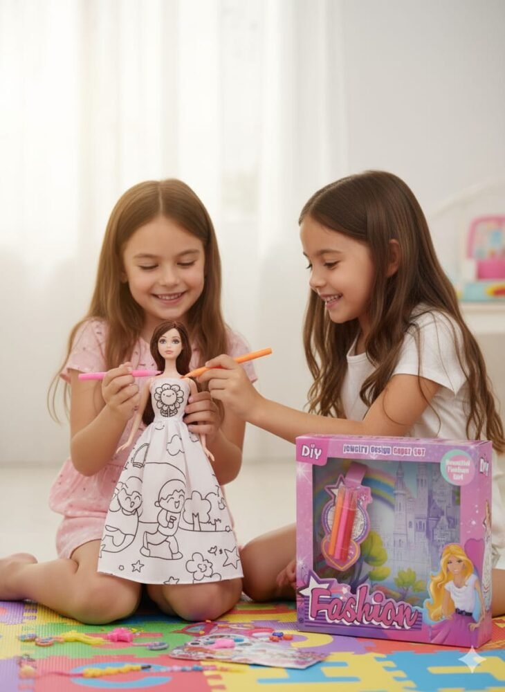DIY Color & Design Fashion Doll Super Set