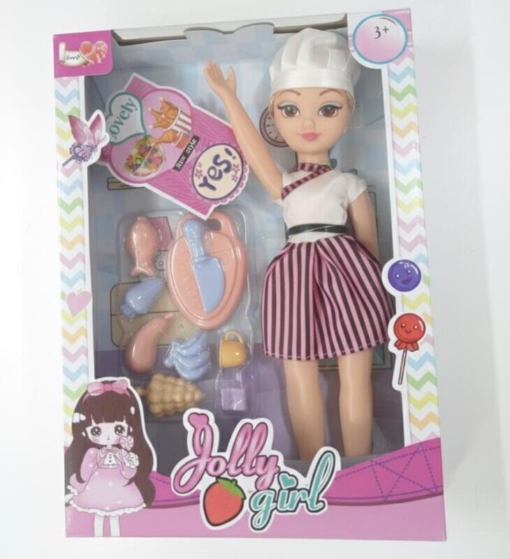Jolly Girl Chef Doll & Cooking Accessories Playset