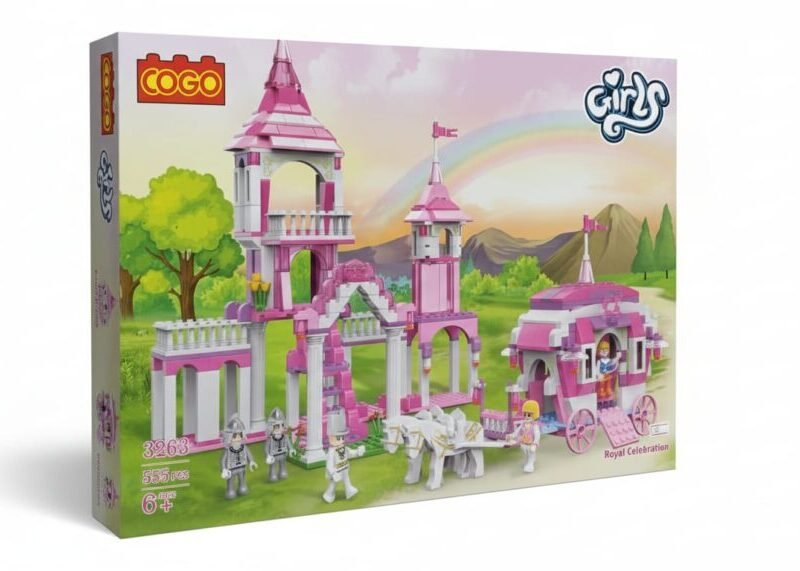 COGO Girls Princess Castle Building Blocks Set (555 Pcs)