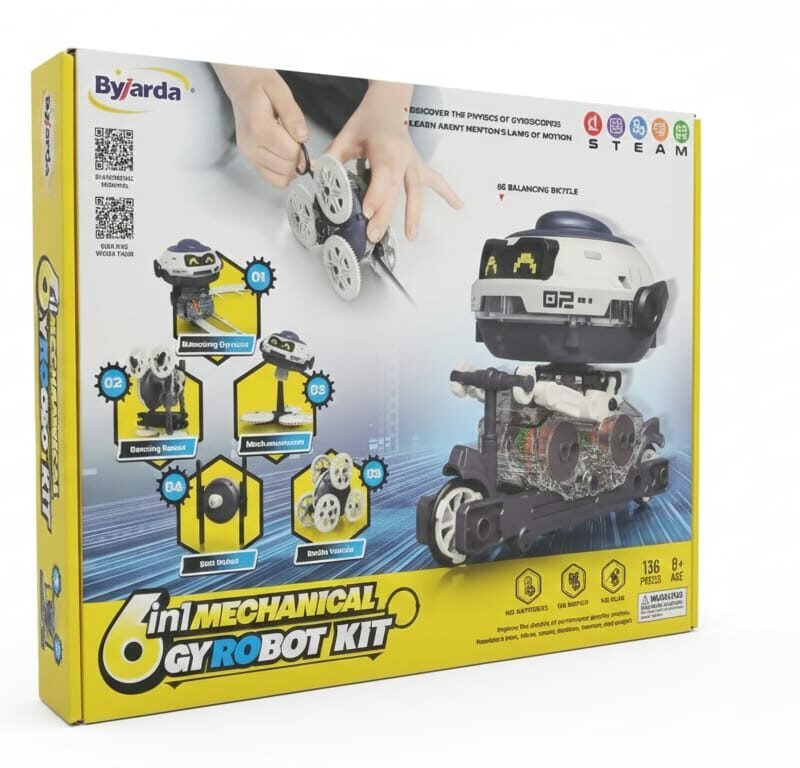 The Byjarda 6-in-1 Mechanical Gyro Robot Kit