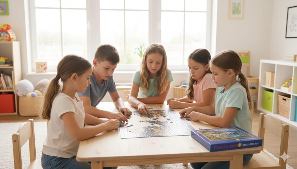 Challenging 2000-Piece Coastal Town Jigsaw Puzzle