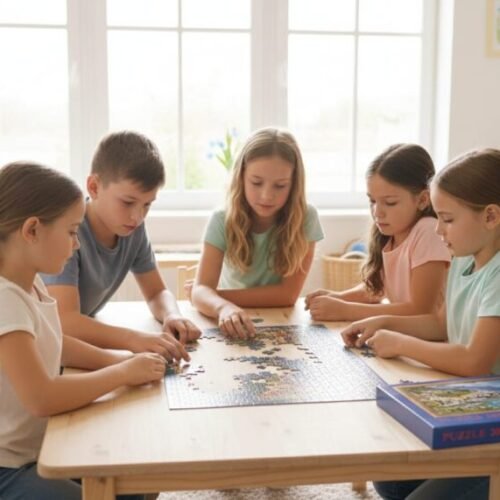 Challenging 2000-Piece Coastal Town Jigsaw Puzzle