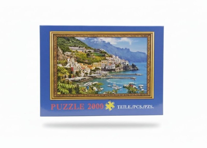 Challenging 2000-Piece Coastal Town Jigsaw Puzzle