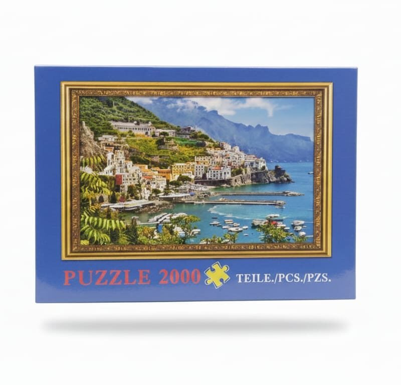 Challenging 2000-Piece Coastal Town Jigsaw Puzzle