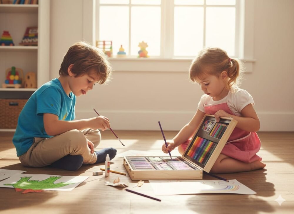 The 180-Piece Deluxe Art Studio in a Wooden Case