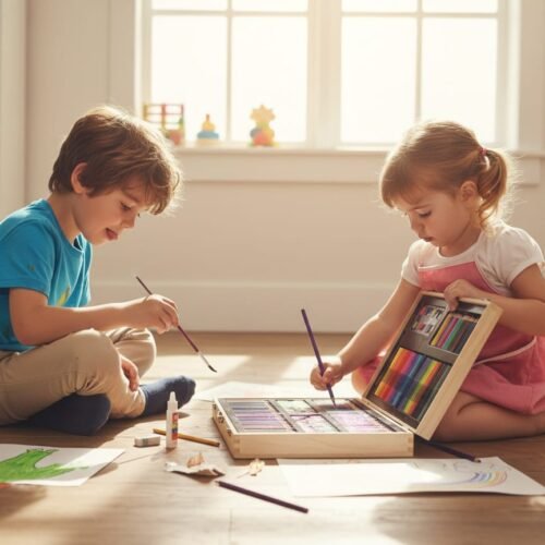 The 180-Piece Deluxe Art Studio in a Wooden Case