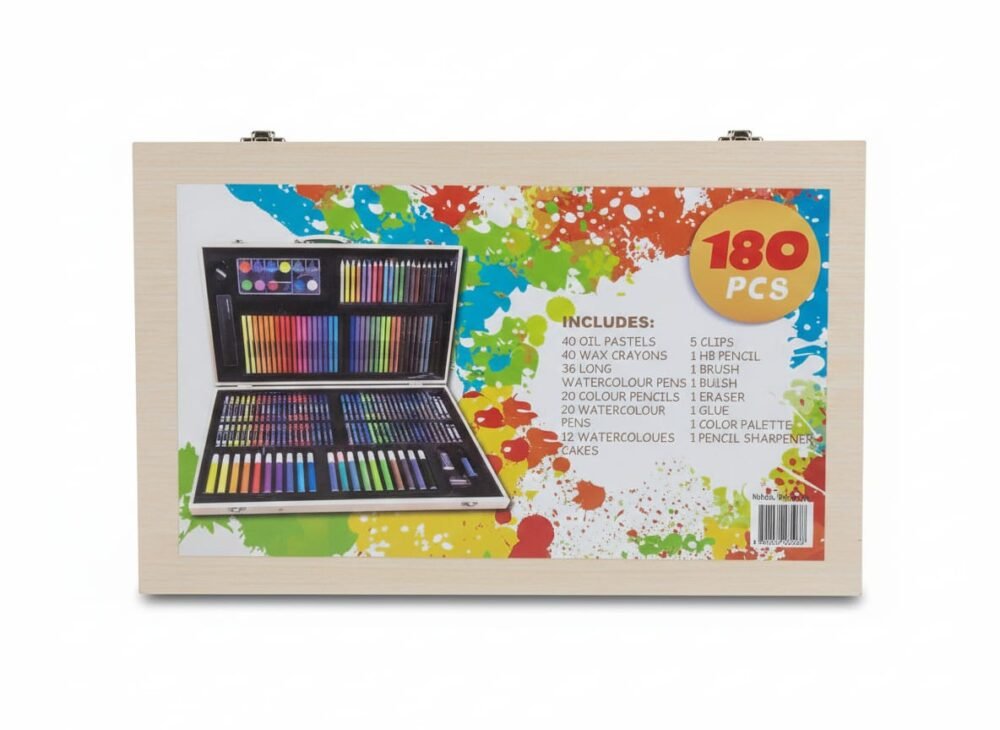 The 180-Piece Deluxe Art Studio in a Wooden Case
