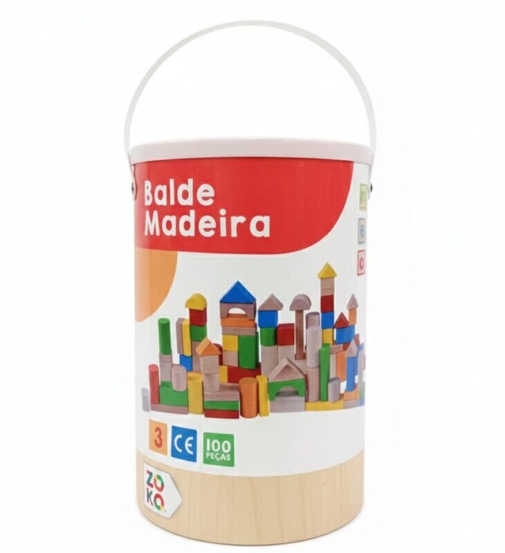 Wooden Building Blocks 100 Piece