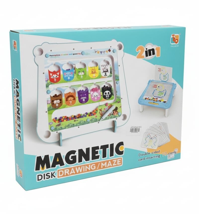 WhatsApp Image 2025-12-02 at 5.08.30 PM 2 in 1 Magnetic Disk Drawing/Maze & Puzzle Board