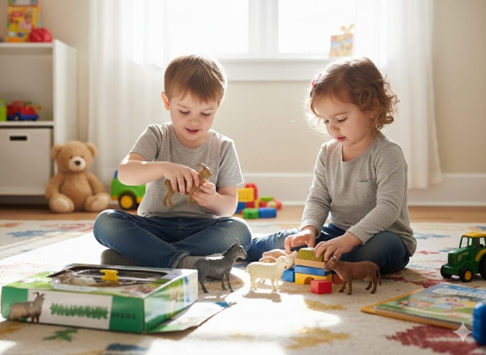 Simulated Farm Animal Toy Set