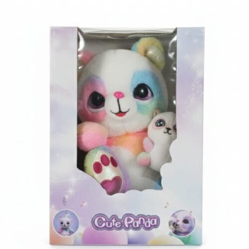Adorable Rainbow Cute Panda Interactive Plush Toy