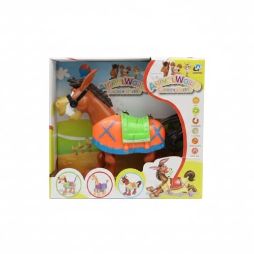 Animal World Cartoon Electric Horse Toy